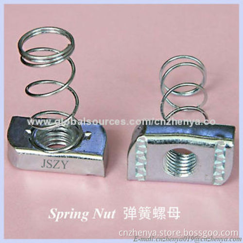 High-quality Stainless Steel Spring Nut, Made in China, M3-M48 Dimensions, Zinc-plated
